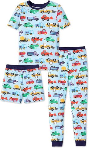 مجموعات Patpat Kids من 3 قطع بيجاما مع الخيزران Viscose ، Snug Fit PJs للبنين والبنات ، والملابس الراحة طوال الموسم ، والأعمار 2T-12Y in Kuwait