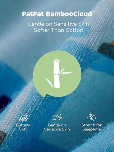 مجموعات Patpat Kids من 3 قطع بيجاما مع الخيزران Viscose ، Snug Fit PJs للبنين والبنات ، والملابس الراحة طوال الموسم ، والأعمار 2T-12Y in Kuwait