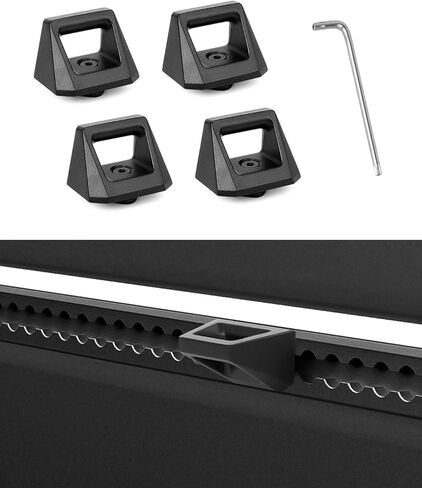 4PCS Hooks for Tesla Cybertruck Bed Rail Track Accessories,OEM Style Alloy L-Track Hook Compatible with 2024 2023 Tesla Cybertruck (Track Hook*4) in Kuwait