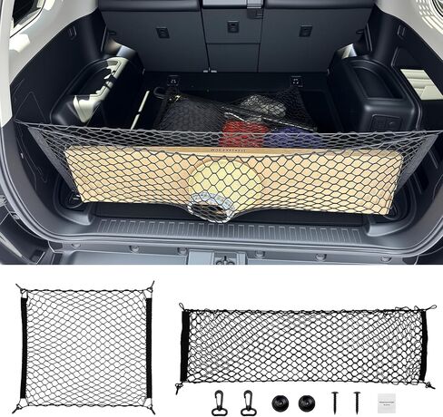 Trunk Cargo Net for 2010-2024 Toyota 4Runner 2 Row Model Only, Trunk Organizer Luggage Mesh Net Anti-Slip Rear Cargo Netting for 4 Runner SUV Accessories(Envelope Style+Floor Style) in Saudi Arabia