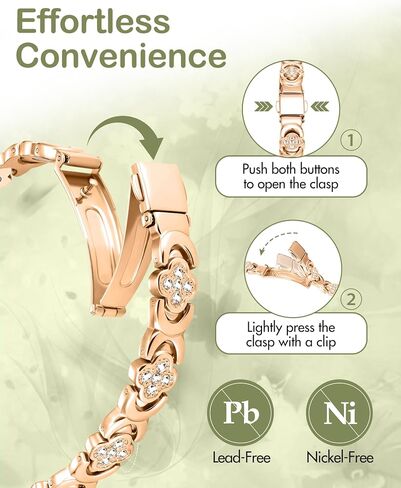 Feraco Magnetic Bracelets for Women with 3800 Gauss Effective Magnets, Stainless Steel Bracelet with Sparkling Zirconia, Infinite Symbol in Saudi Arabia
