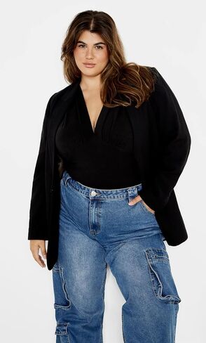 City Chic Women's Plus Size Amelila Pleat Bodysuit in Saudi Arabia