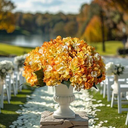 10 قطع الكوبية وهمية كامل الزهور الاصطناعية باقة الكوبية فو زهرة المركزية للطاولات المنزل الزفاف باقة الزفاف مكتب حزب DIY الزهور ديكور in Kuwait