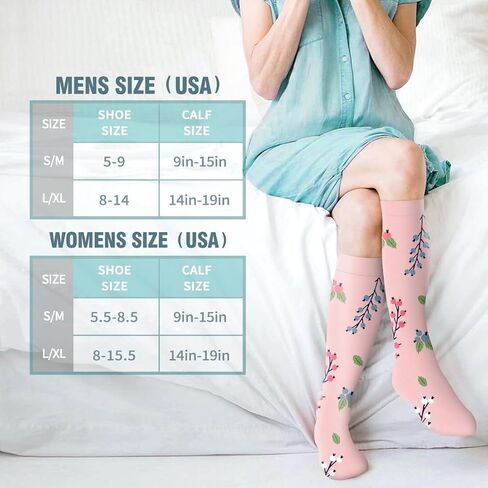 Laite Hebe Compression Socks for Women & Men Circulation(6 pairs)-Graduated Supports Socks for Running, Athletic Sports in Kuwait