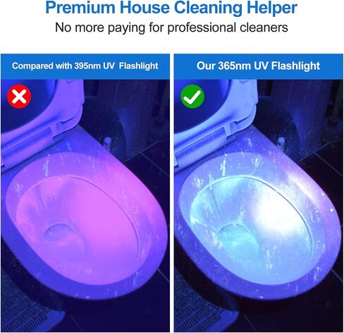 Vansky 365nm Black Light Flashlight: Rechargeable Blacklight UV Flashlights with 3 LED - Pet Urine Detector - AC Leak Detection & Rock Hunting in Saudi Arabia