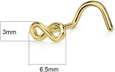 حلقات الأنف 20G 20 غرام 20 مقاييس القوس أنف حلقة قود لا نهائي أنف أنف المسمار الجراحي الفولاذ الأنف للنساء المجوهرات الثقب in Kuwait