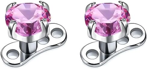 Kokoma 16g Crystal Crystal Dermal Piercing Tops and Base G23 Titanium microdermal percing intercing onlowerly thembly jewelry for Women Men in Kuwait
