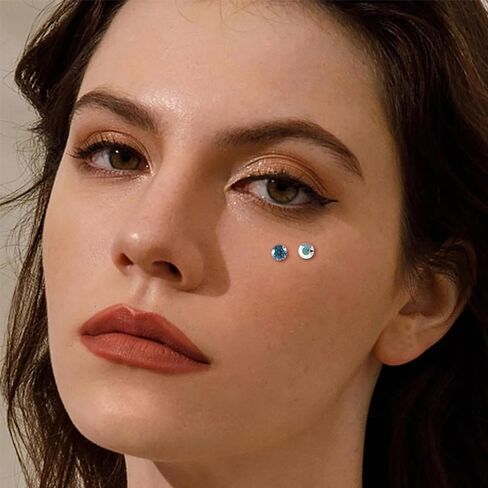 Kokoma 16g Crystal Crystal Dermal Piercing Tops and Base G23 Titanium microdermal percing intercing onlowerly thembly jewelry for Women Men in Kuwait