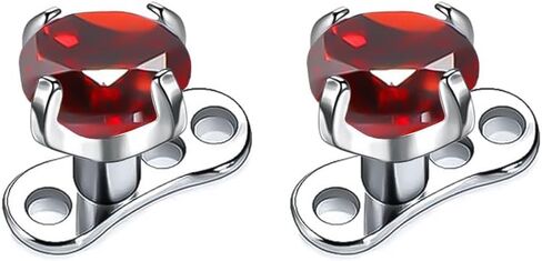 Kokoma 16g Crystal Crystal Dermal Piercing Tops and Base G23 Titanium microdermal percing intercing onlowerly thembly jewelry for Women Men in Kuwait