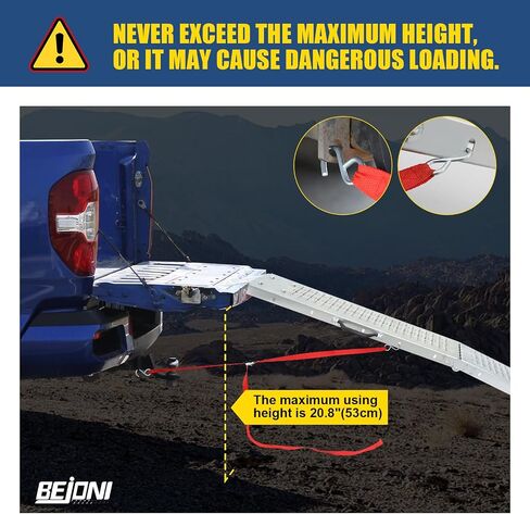 880lbs Capacity Loading Ramp, 2PCS Steel Foldable Ramp, 66" L Portable Ramp for Truck, Trailer, Motorcycle Ramp in Kuwait