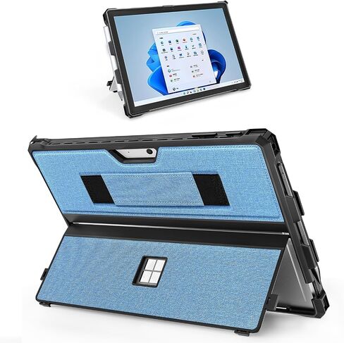 Case for 12.3" Microsoft Surface Pro 7+/7/6/5/4 Rugged Cover Case, with Surface Pen Holder, Compatible with Surface Pro Type Cover Keyboard,Translucent Black in Saudi Arabia