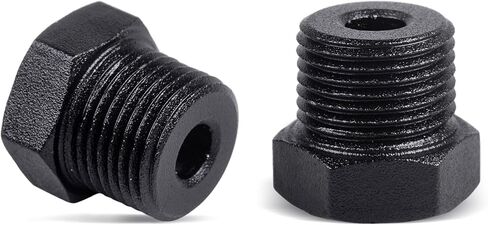 1/8 "NPT Plug Male Hex Hex Adapter Adapter Aluminium Black 4pcs in Saudi Arabia