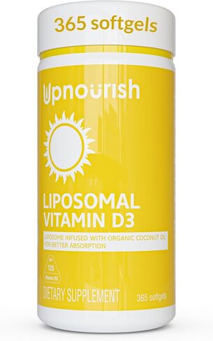 فيتامين D3 نباتي معتمد من UpNourish، 5000 وحدة دولية، K2، MK4، MK7، مكمل 500 ميكروجرام، 150 كبسولة هلامية، فيتامين D K النباتي مع زيت جوز الهند العضوي، غير معدل وراثيًا، خالي من الغلوتين والجيلاتين in Kuwait