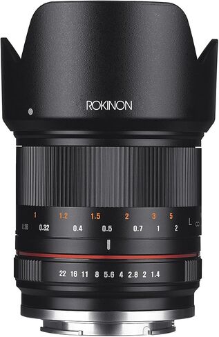 عدسة Rokinon RK21M-FX-SIL مقاس 21 مم F1.4 ED AS UMC عالية السرعة بزاوية واسعة لـ Fuji (فضي) in Kuwait