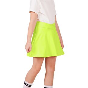 Girls Tennis Skirt Athletic Skirts with Shorts and Pockets, High Waist Tennis Skirt with Elastic Waistband