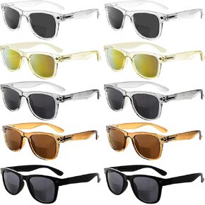 Eyekepper 4-pack نظارات قراءة ثنائية البؤرة للنساء قراء ثنائي البؤرة عدسة واضحة كبيرة الحجم +2.00