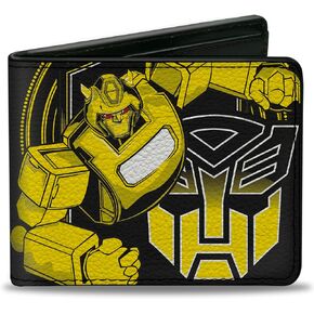 Hasbro Wallet ، Bifold ، Transformers Bumblebee Pose و Autobot Logo Shield Yellows ، Levegan Leather