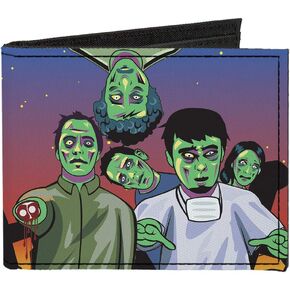 Buckle-Down Men's Standard Canvas Bifold Wallet Zombies, 4.0" x 3.5"