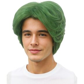 STfantasy Attack on Titan Levi Cosplay Men Wigs Short Straight Middle Part Hair (Black) in Kuwait