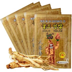 رقعة عشبية كورية كورية ميتة مع الجينسنغ ، شرائط الطاقة - 25 تهم × 5 عبوات