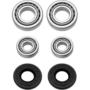 ECSiNG 2 Sets Wheel Bearing Kit 30203 30205 Bearings 25x52x7mm Sealing Ring Compatible with ALKO Axle Without Brake Up to 750 kg Black