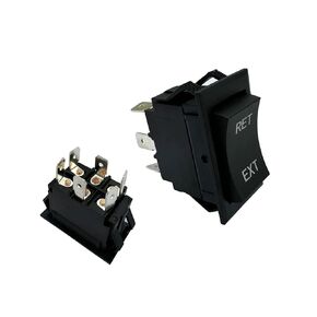 استبدال مفتاح مفتاح Power Power ، DPDT لحظة خارجية على مفتاح الروك ، 30A 6 دبوس ، التشغيل الأسود ، يدوي ، مقابس العجلة الخامسة ومفتاح ترس الهبوط RV