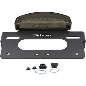 Xitomer Fender Eliminator Tail Tidy Compatible with KLX300 2024 2025 / KLX300 SM 2024-2025 Motorcycle License Plate Holder with Tail light/License Plate Light (Smoke)
