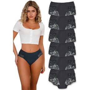 Sexy Panties For Women Lacy Underwear Women Cheeky Panties High-Waist Sexy Lace Womens Solid Underpants Pack