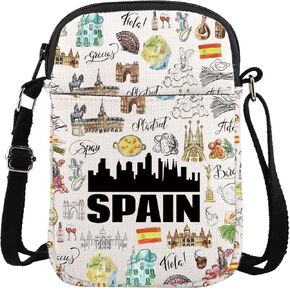 ENSIANTH Spain Travel Gift Espana Travel Messenger Bag Europe Trip Gift Spain Lover Crossbody Bag European Vacation Gift