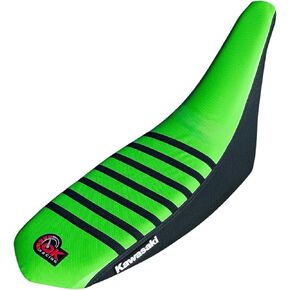 Seat Cover Compatible for Kawasaki KFX 450 Gripper Multi-Grip Seat Cover (2008-2014) - Custom-Fit Quad ATV Seat Protector in Black/Green - Premium Quality, Easy Installation, Handcrafted