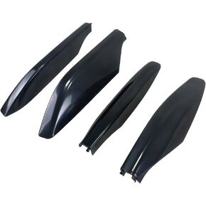 4pcs سقف السيارة رف سقف القضبان الجانبية الغلاف النهائي قشرة قشرة متوافقة مع لكزس GX470 2003-2009 متوافق مع تويوتا لاند كروزر برادو 120 2003-2009 يحل محل 63491-60060 63492-60040 63493-6006