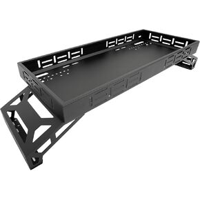 Hecasa Overbed Cargo Rack UTV متوافق مع أقواس التثبيت القابلة للتعديل بالكامل تستوعب عرض السكك الحديدية السرير من 39.7 " - 56.3" (عرض داخلي) رف كامل السرير