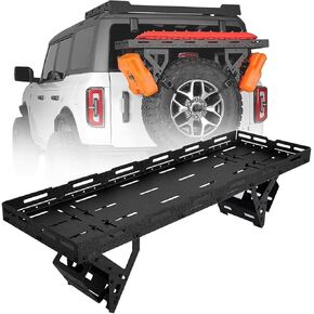 Spare Tire Utility Cargo Basket Rack Storage Tray Replacement for 1976-2024 Jeep Wrangler JK JL TJ YJ CJ with 30" to 40" Spare Tire