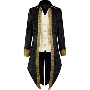 Men's pirate costume Renaissance medieval jacket Vampire Gothic tailcoat