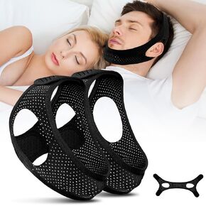 Upgraded Chin Strap for Sleeping 2 Pack，Anti Snoring Devices to Stop Snoring for CPAP Users，Mouth Tape for Sleeping Adjustable & Breathable for Men,Women.