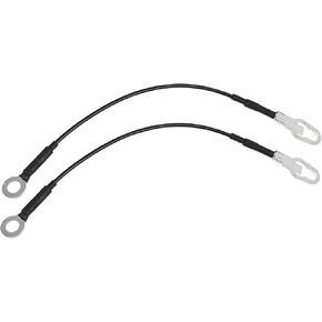 Motoforti Car Truck Tailgate Lift Support Cables, for Ford for Ranger 1993-2004 2006-2008, Metal Plastic, Black Silver Tone, 2 Pcs