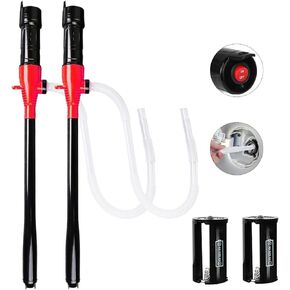 Portable Power Battery Pump, Electric Fuel Transfer Pump for Gas & Water, Handheld Siphon Pump Water Transfer Pump for Fuel Water Gas Fish Tank 2Pack