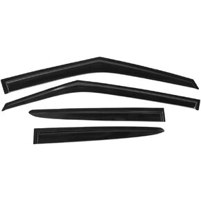 IKON MOTORSPORTS Out Channel Window Visors Compatible with 2011-2018 Hyundai Veloster, Dark Smoke Slim Style Acrylic Car Rain Sun Window Shade Guard Visor