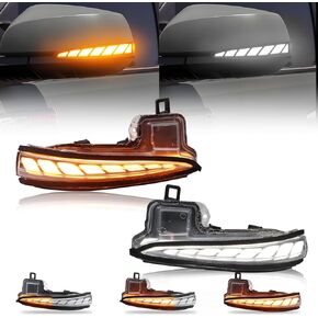 LED Side Mirrors Sequential Dynamic Turn Signal Lights Indicator for Toyota Tacoma 2016-2023, RAV4 XA50 2019-2024, Highlander XU70 2020-2024, Car Accessories, 2 PCS, Smoked Lens