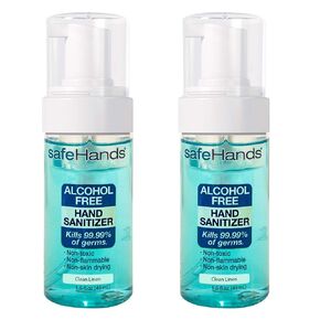 Safe Hands Alcohol Free Hand Sanitizer 1.75oz Clean Linen Foam Bottle