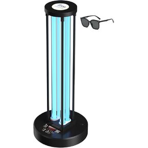Ultraviolet Germicidal Lamp, 72w UV+Ozone Light for Whole Room, 99.99% Sanitization Rate, Three-Step Timing Remote Control, Blue Light,for Home/Office/School