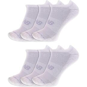 New Balance Women's Performance Cushioned No Show Socks-6 & 12 Pairs-Moisture Wicking