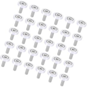 30pcs Bumper Mudguard Washer Bolts M6x1.0 Aluminum Alloy Engine Bay Dress Up Screw Silver Tone Stable