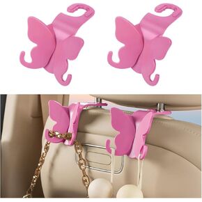 Car Seat Headrest Hook, Cute Vehicle Backseat Hanging Storage Organizer for Purse Coat Umbrella, Automotive Interior Seatback Hanger Decor Accessories, Universal for Most Cars (Purple) in Kuwait