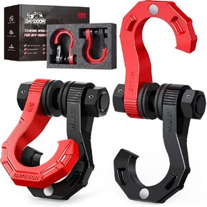 Daydoor Split D Ring Stackles ، 45000 رطل قوة كسر القوة القطر Winch القيود ، 3/4 "قيود الخدمة الثقيلة مع 7/8" دبوس المسمار لاستعادة مركبة على الطرق الوعرة على الطريق