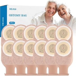 100 PCS Colostomy Bags ، One Piece Onstomy Driptable مع إغلاق لرعاية اللفائفة Stoma ، مستلزمات عظمية مقطوعة من 15 ملم إلى 60 مم