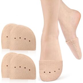 Felt Ballet Dance Toe Pads, 2 Pairs Breathable Ballet Dance Pointe Shoe Socks Pad Toe Cap, Soft Toe Pouches Pad Toes Protectors Ballet Shoe Toe Covers for Men Women Jazz Gymnastic Ballet Dance (L)