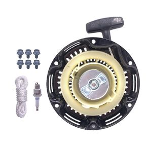 Recoil Starter Pull Start Assembly for Predator 79cc 98cc 99cc 68124 69733 Gasoline Engine Harbor Freight for Motovox MBX10 MBX11 2.8HP 97cc Dirt Mini Bike Go-Kart with Spark Plug