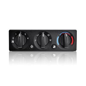 Q21-6012 Q216012 Cab HVAC Temperature Control Panel with 3 Knobs & 2 Buttons Fits for Peterbilt 384 2008-2015 AC Air Conditioning Control Switch Replace Q216012 Q21-6012