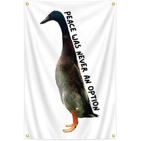 Duck tapestry peace is never a choice. 2X3FT innovative home art tapestry bedroom dormitory living room fun personalized decoration